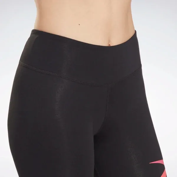 LEGGINGS COTONE DONNA REEBOK PANTA DONNA TRAINING FITTNESS NERO