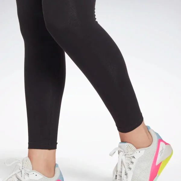 LEGGINGS COTONE DONNA REEBOK PANTA DONNA TRAINING FITTNESS NERO