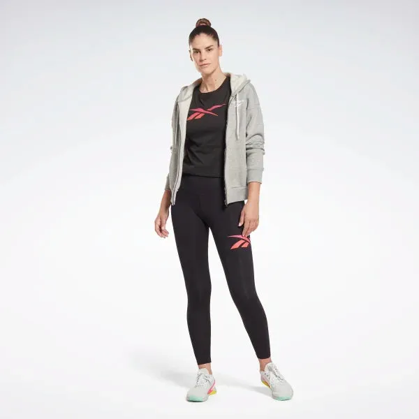 LEGGINGS COTONE DONNA REEBOK PANTA DONNA TRAINING FITTNESS NERO