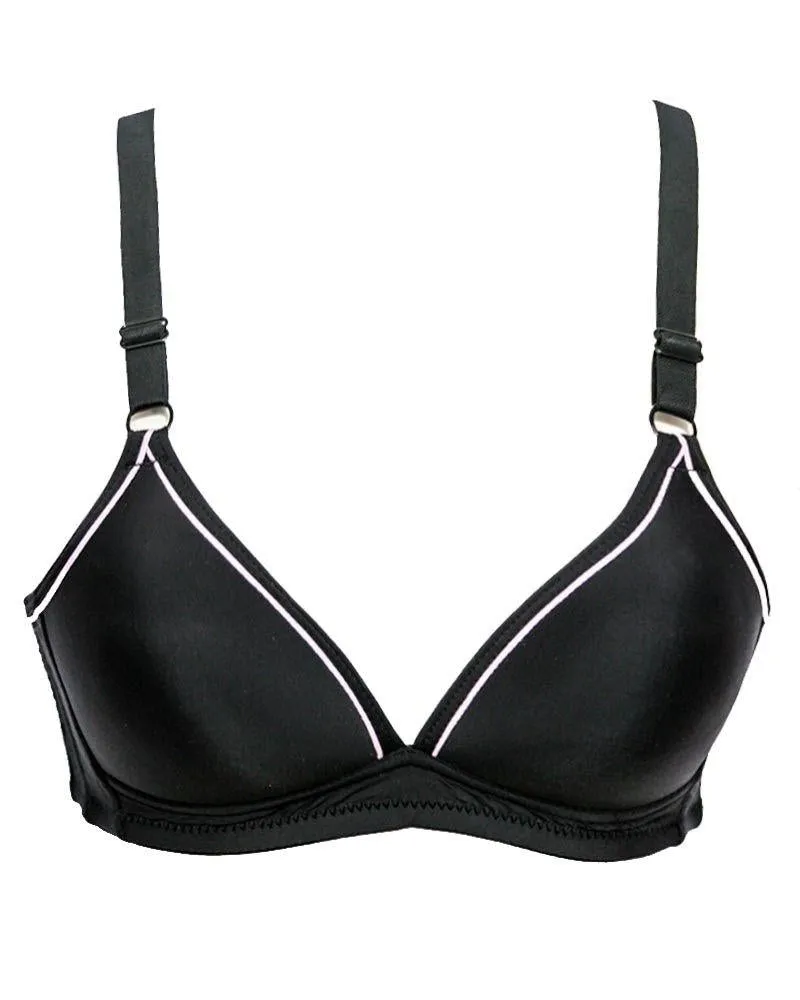 Light Weight SH8826 Comfort Black Bra - Signle Padded Non Wired - By Sister Hood