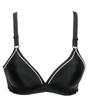 Light Weight SH8826 Comfort Black Bra - Signle Padded Non Wired - By Sister Hood