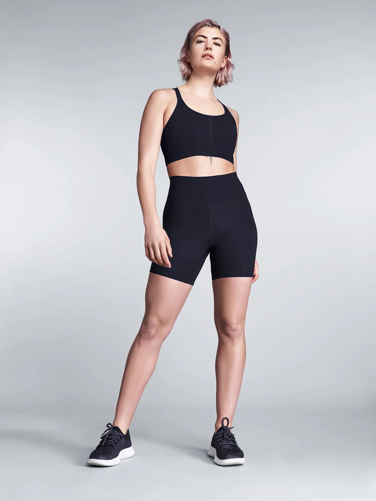 LIMITLESS 7.5" Super High Rise Bike Short Black