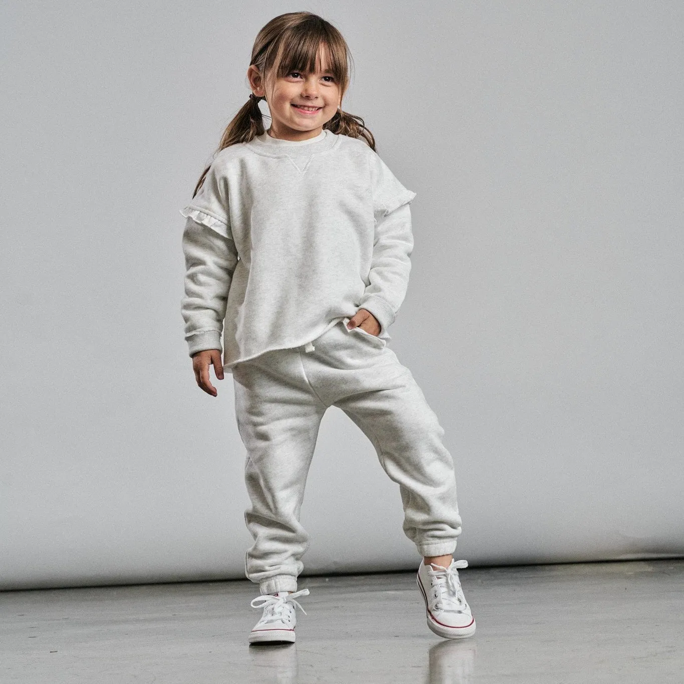 Little Bipsy Ruffle Sweatpant - Grey