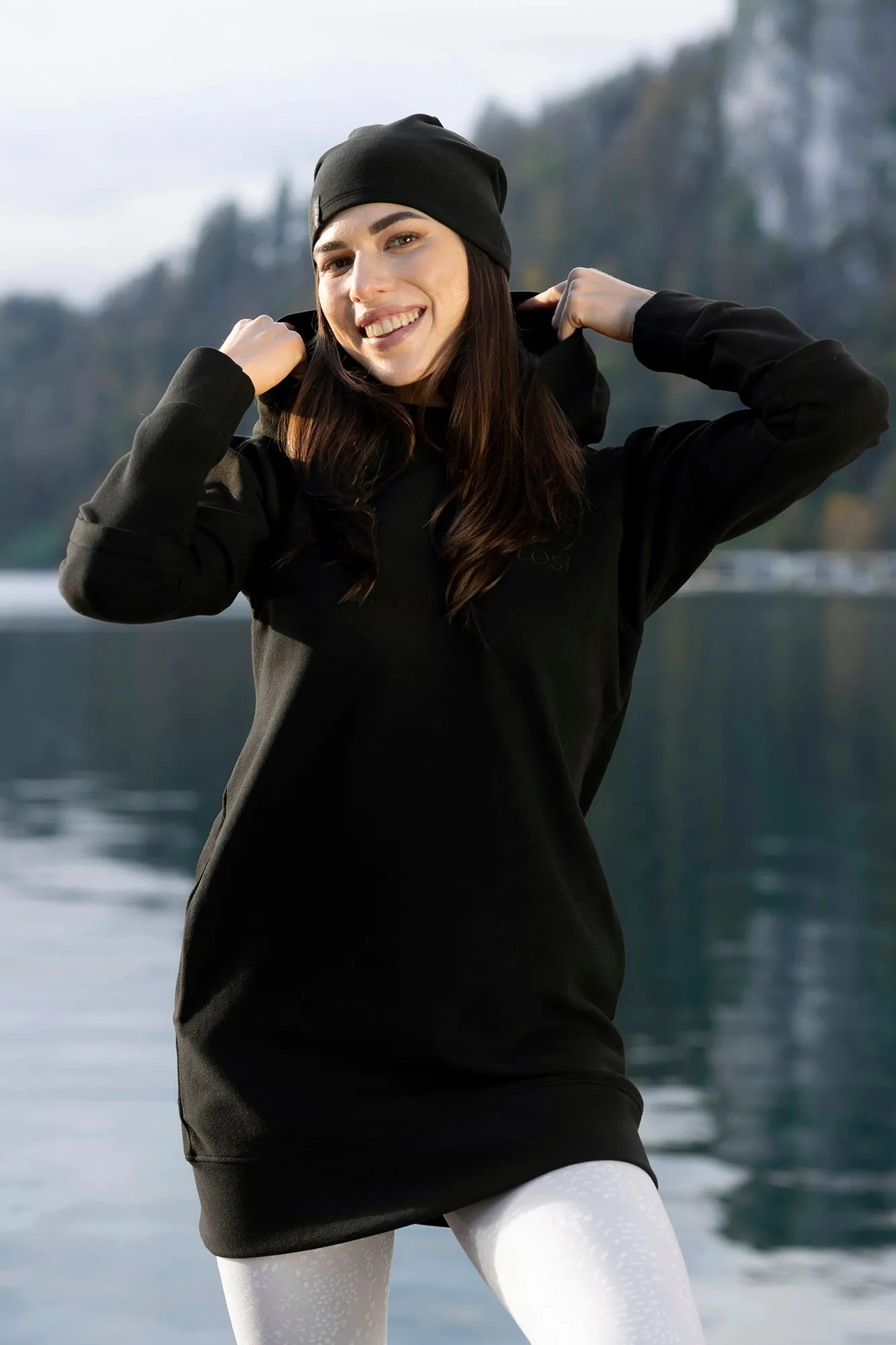 Long hoodie Ebony