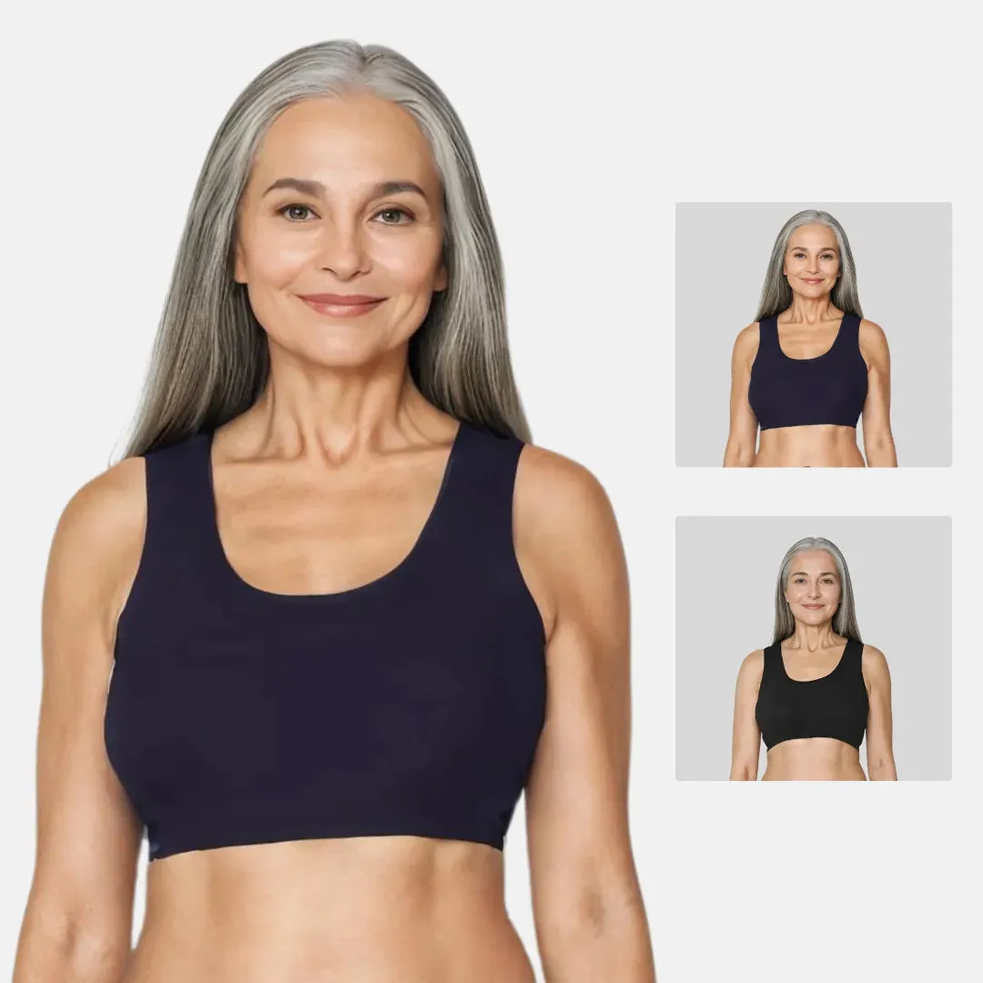 Lounge/Home Bra For Elderly | Non Padded | Non Wired | Racerback | Full Coverage | 2 Pack
