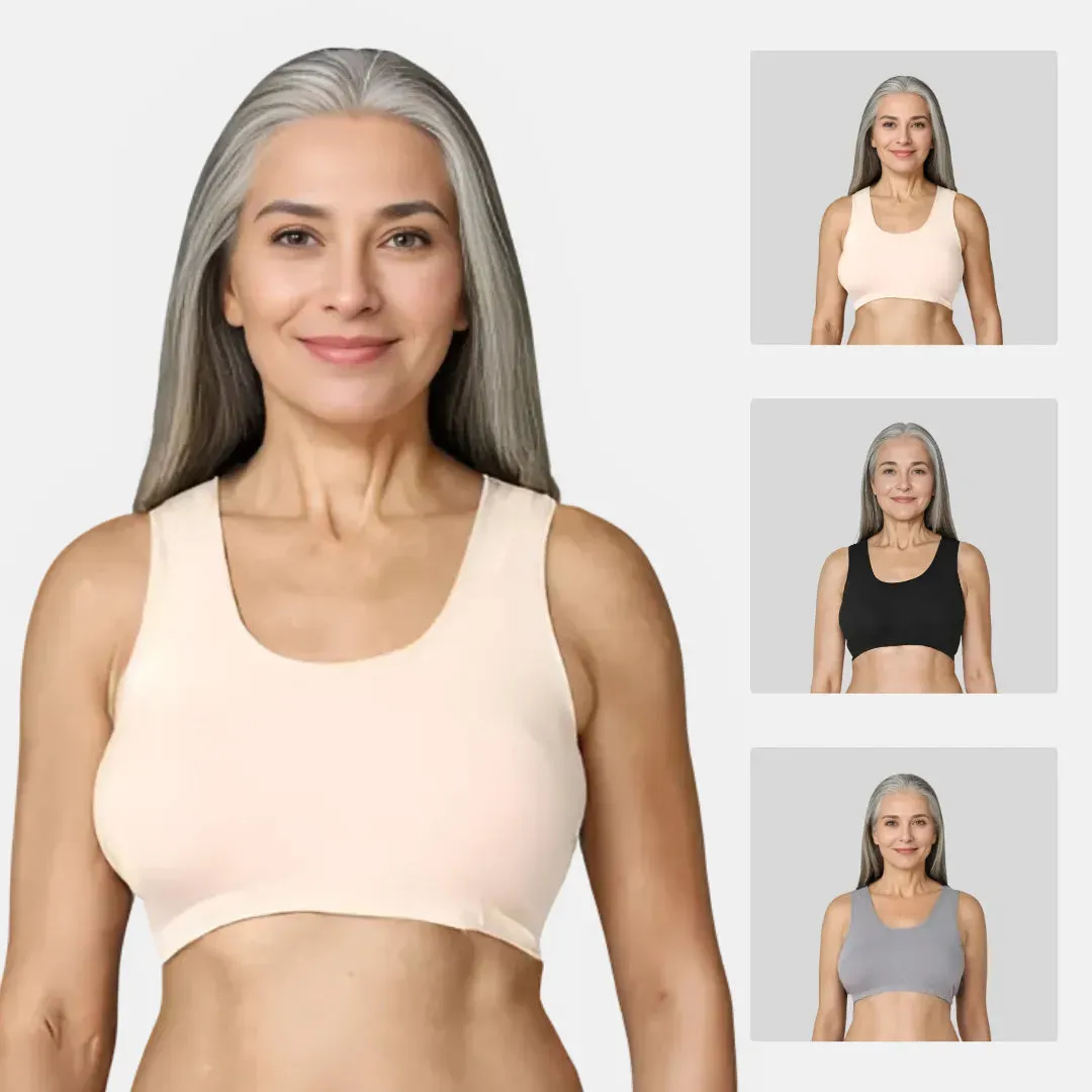 Lounge/Home Bra For Elderly | Non Padded | Non Wired | Racerback | Full Coverage | 3 Pack