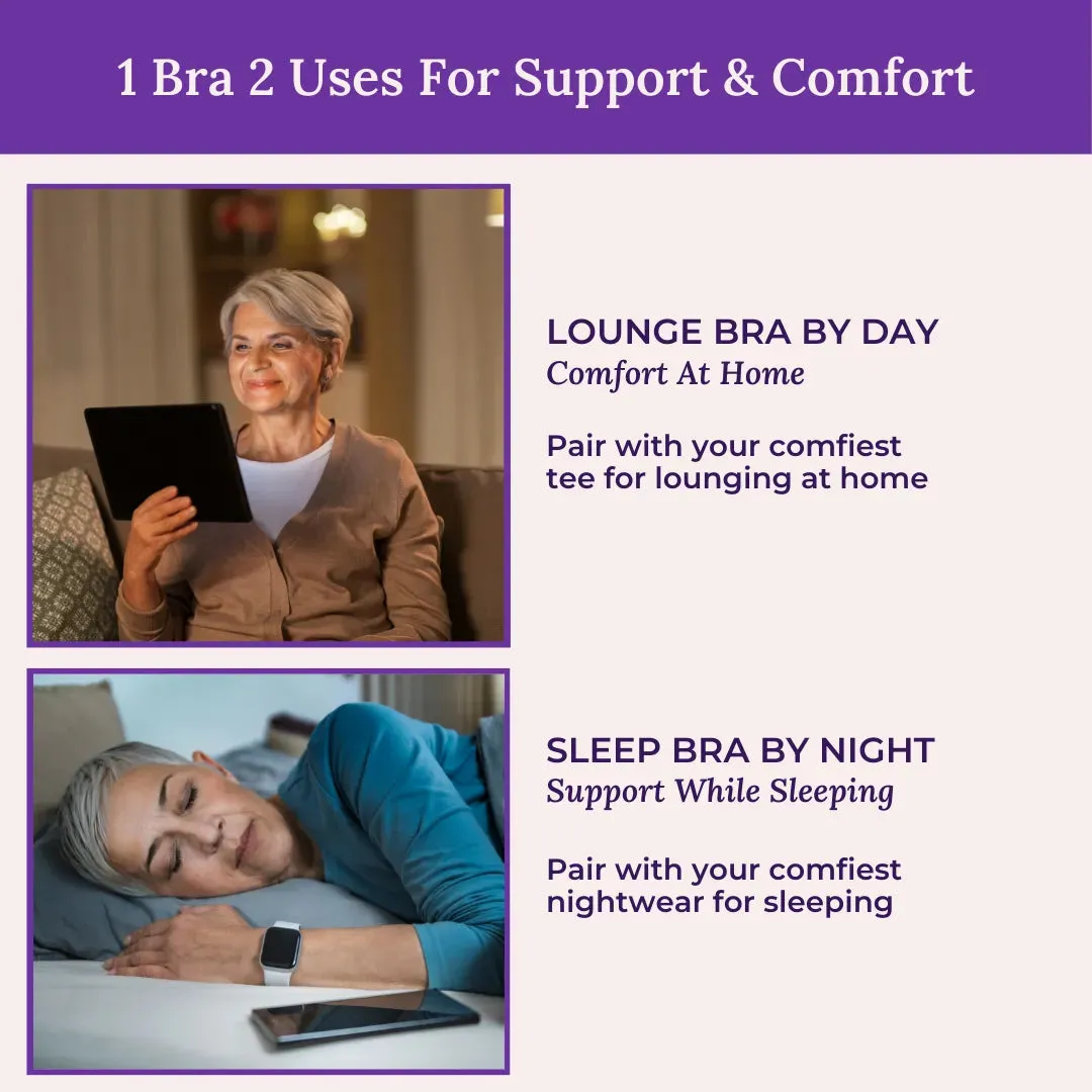 Lounge/Home Bra For Elderly | Non Padded | Non Wired | Racerback | Full Coverage | 3 Pack