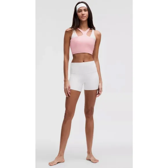 Lululemon Bend This V and Racer Bra A-C Cups Strawberry Milk size Sm/Med