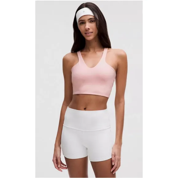 Lululemon Bend This V and Racer Bra A-C Cups Strawberry Milk size Sm/Med