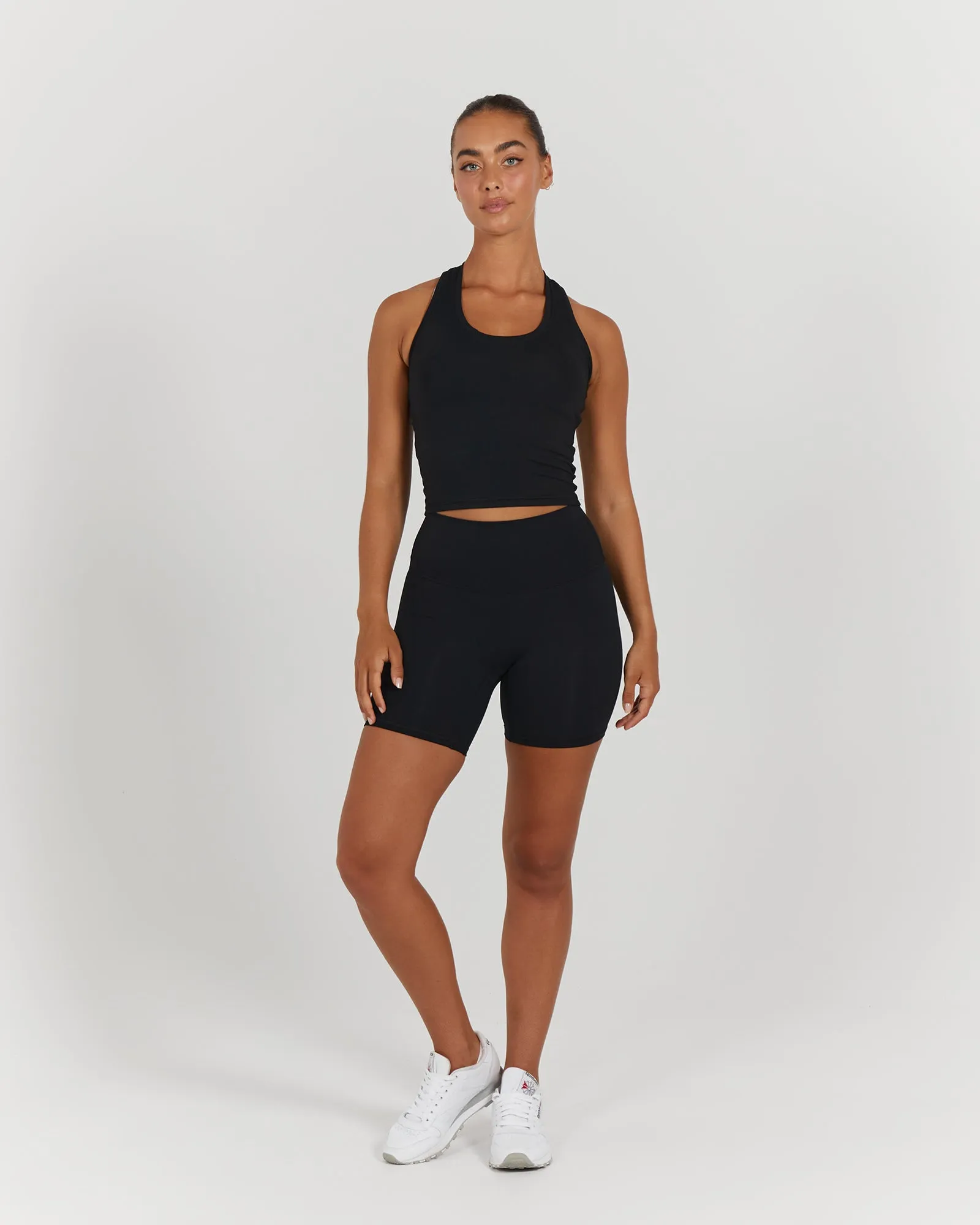 LUXE MIDRIFF TANK - BLACK
