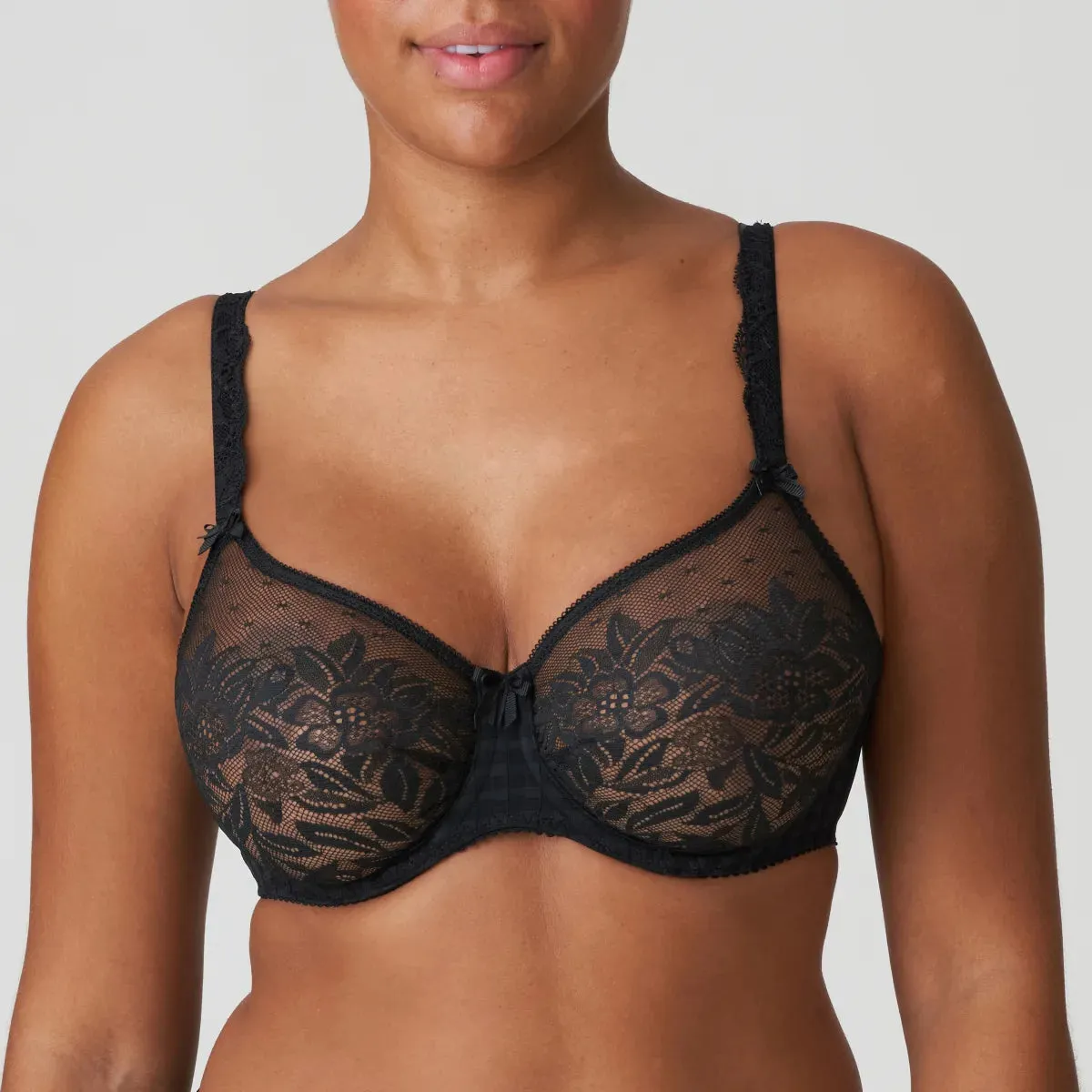 Madison Non Padded Full Cup Seamless Bra In Black - Prima Donna