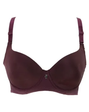 Maroon Pushup Bra - Single Padded Underwired Bra  - Flourish - FL765