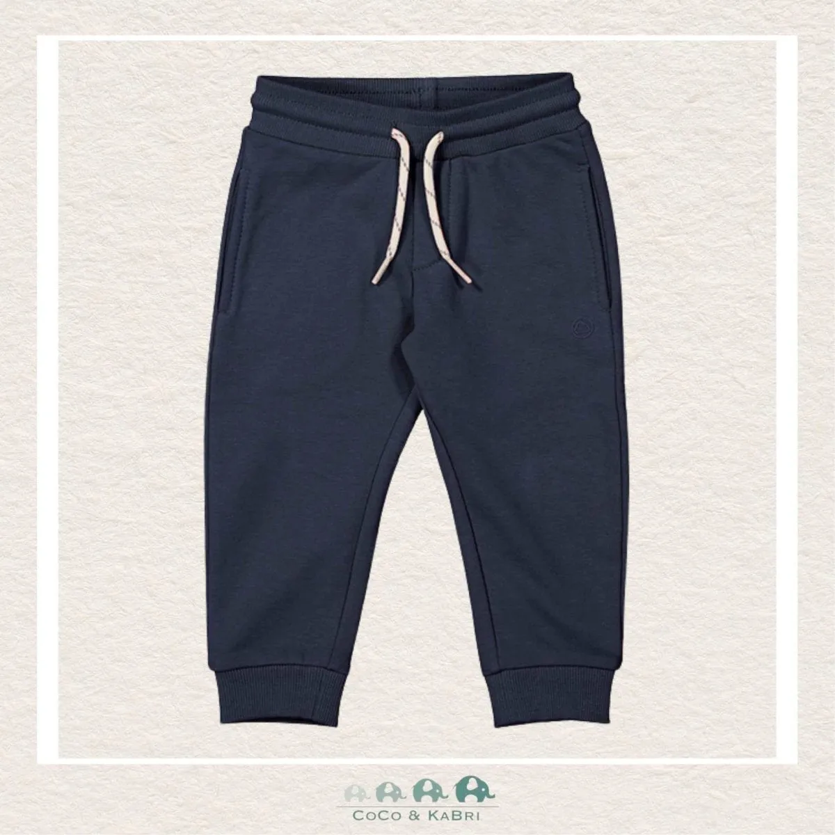 Mayoral Baby Boy Basic Cuffed Fleece Jogging Pant - Navy