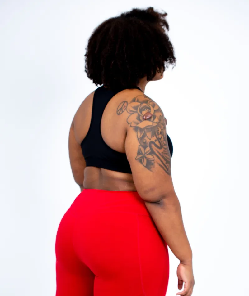 Medium Impact Racerback Sports Bra | Black