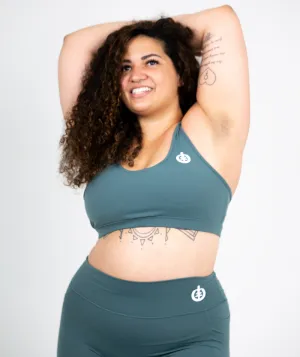 Medium Impact Racerback Sports Bra | Jade