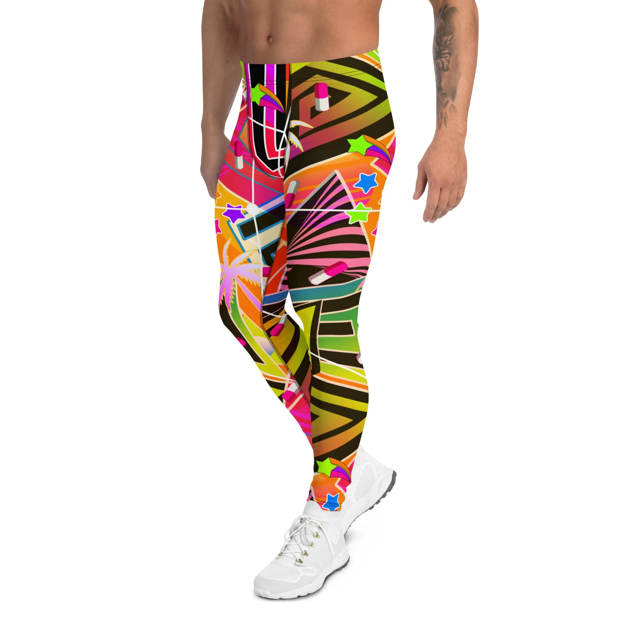 Mens Leggings, Vaporwave Menhera