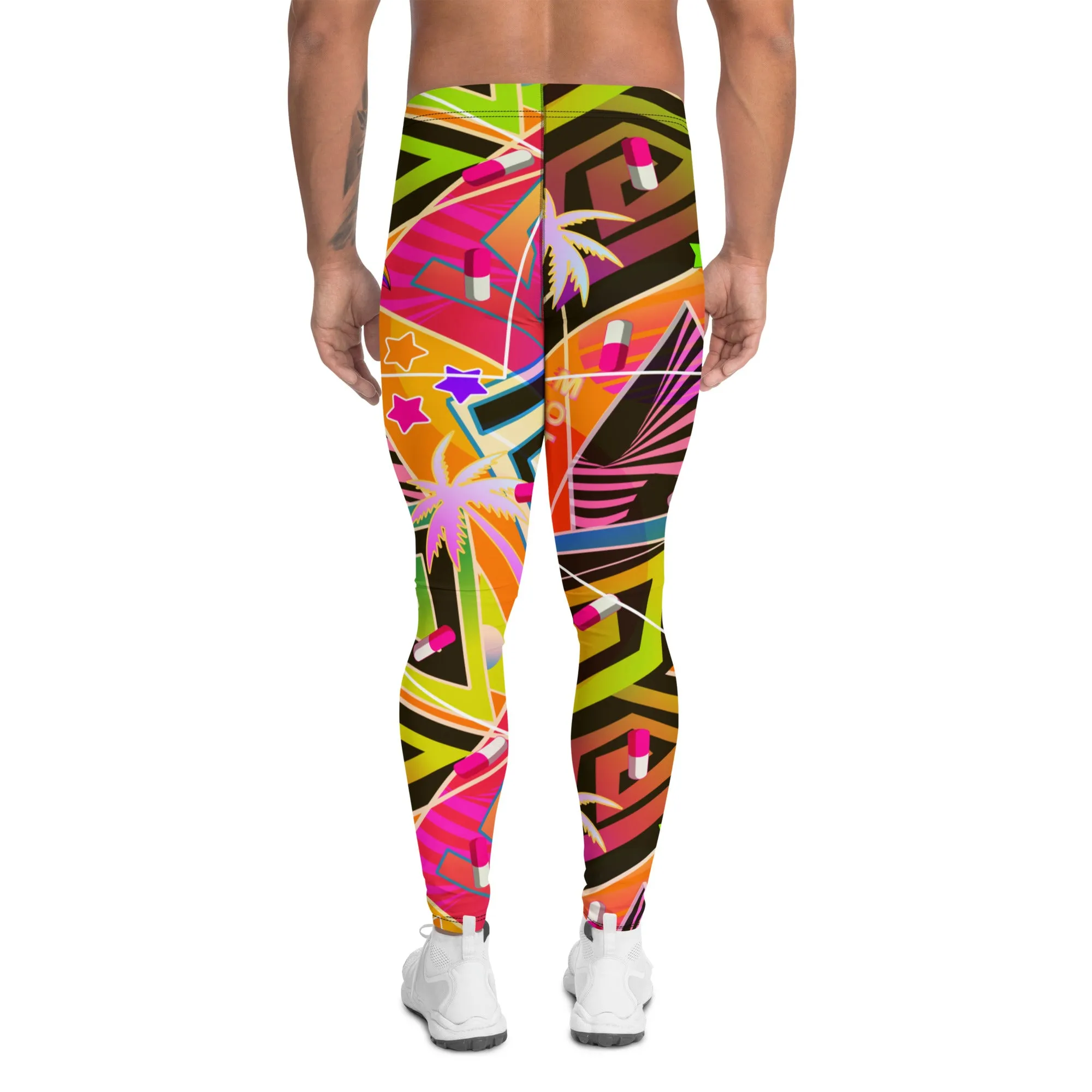 Mens Leggings, Vaporwave Menhera