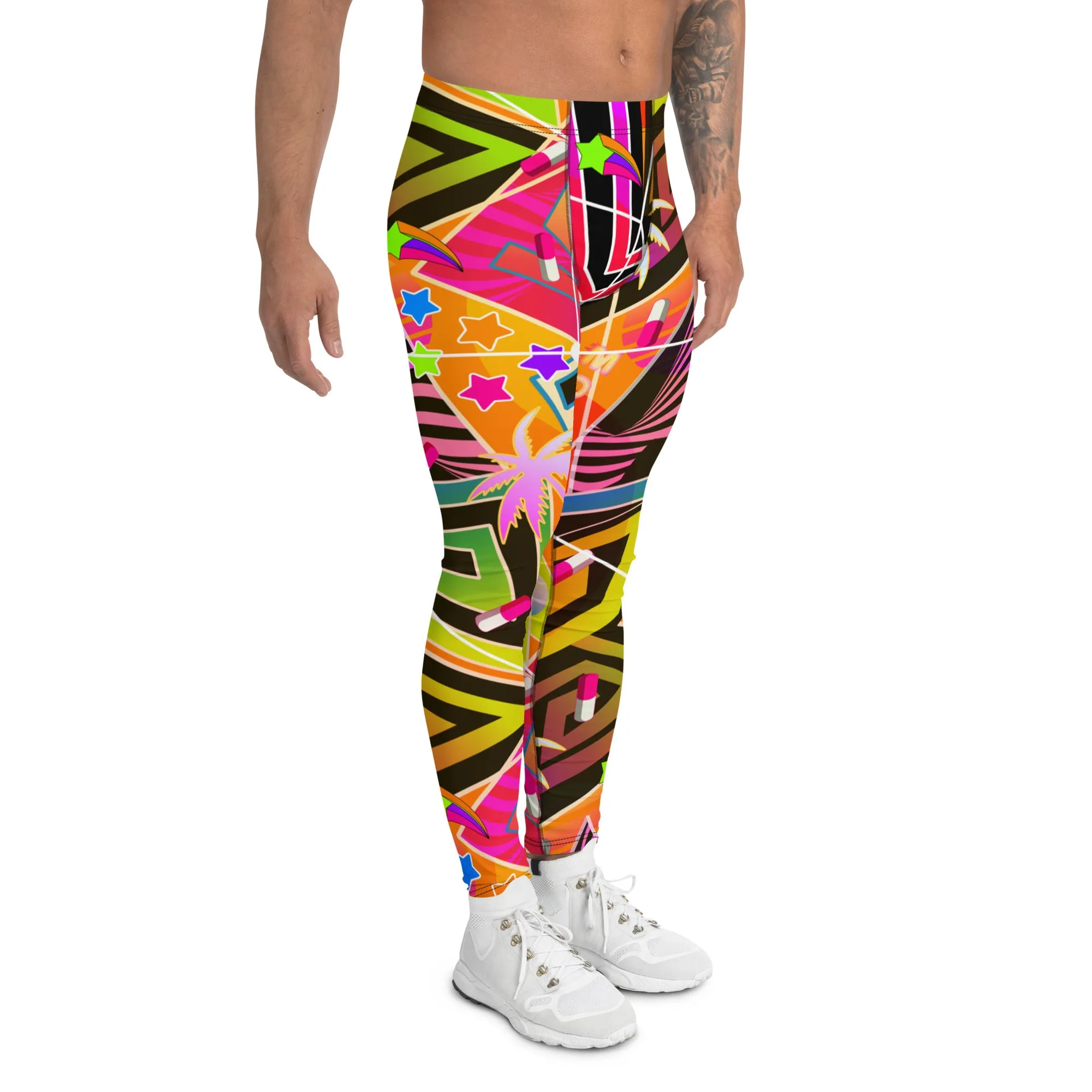 Mens Leggings, Vaporwave Menhera