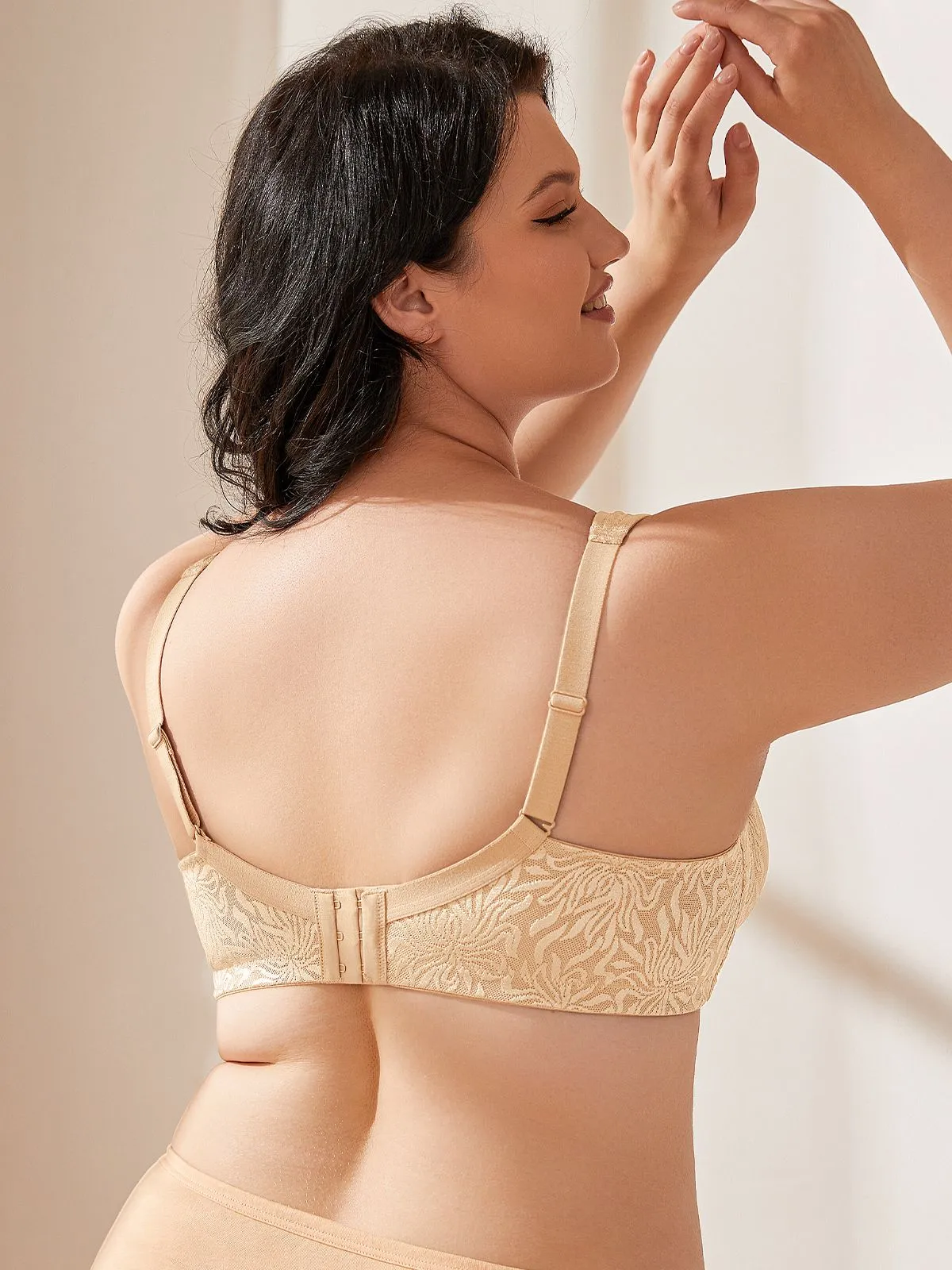 Minimizer Full Coverage Bra Non Padded Wire-free Dark Nude
