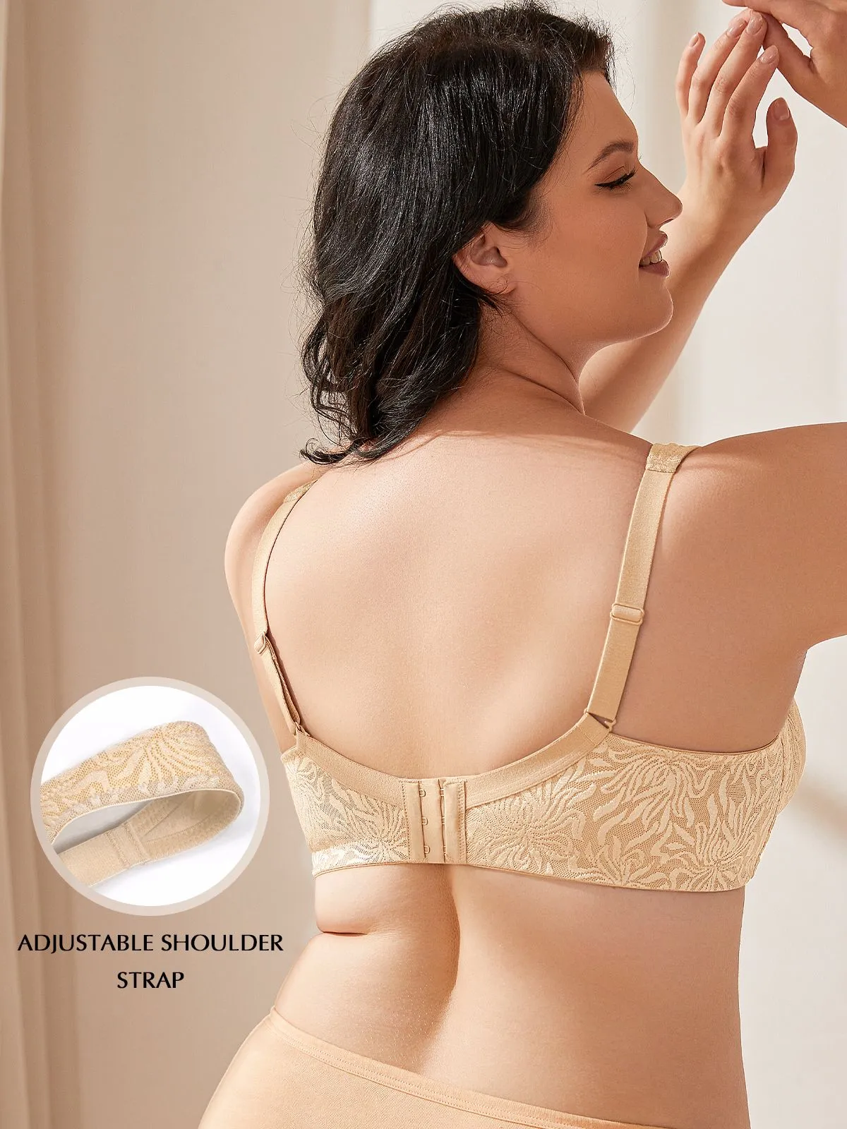 Minimizer Full Coverage Bra Non Padded Wire-free Dark Nude