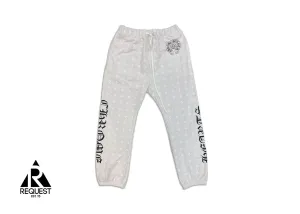 Motif Sweatpants "White"