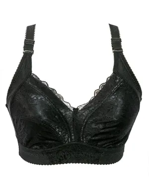 Net Thin Bra 1602 Pure Comfort Black- Non Padded,Non Wired - Sha Fen Ya
