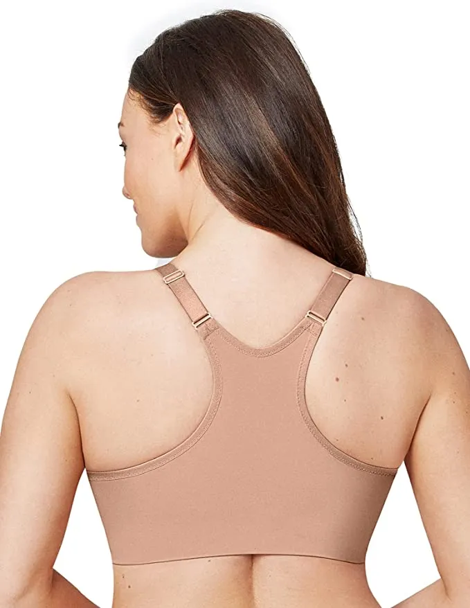 New Glamorise Womens Front-Closure Wonderwire Bra Underwire Sz 34DDDD, also fits 36DDD in Cappuccino! Retails $59 