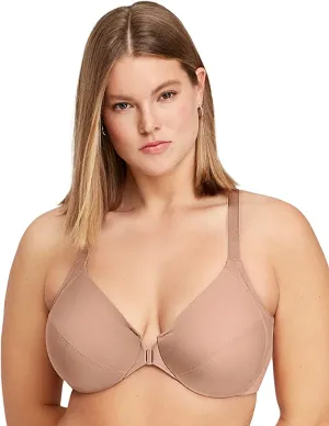 New Glamorise Womens Front-Closure Wonderwire Bra Underwire Sz 34DDDD, also fits 36DDD in Cappuccino! Retails $59 