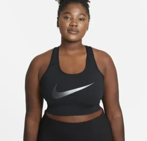 New with tags! Swoosh Icon Clash Women's Medium-support Non-padded Graphic Sports Bra In Black, Sz 1X!