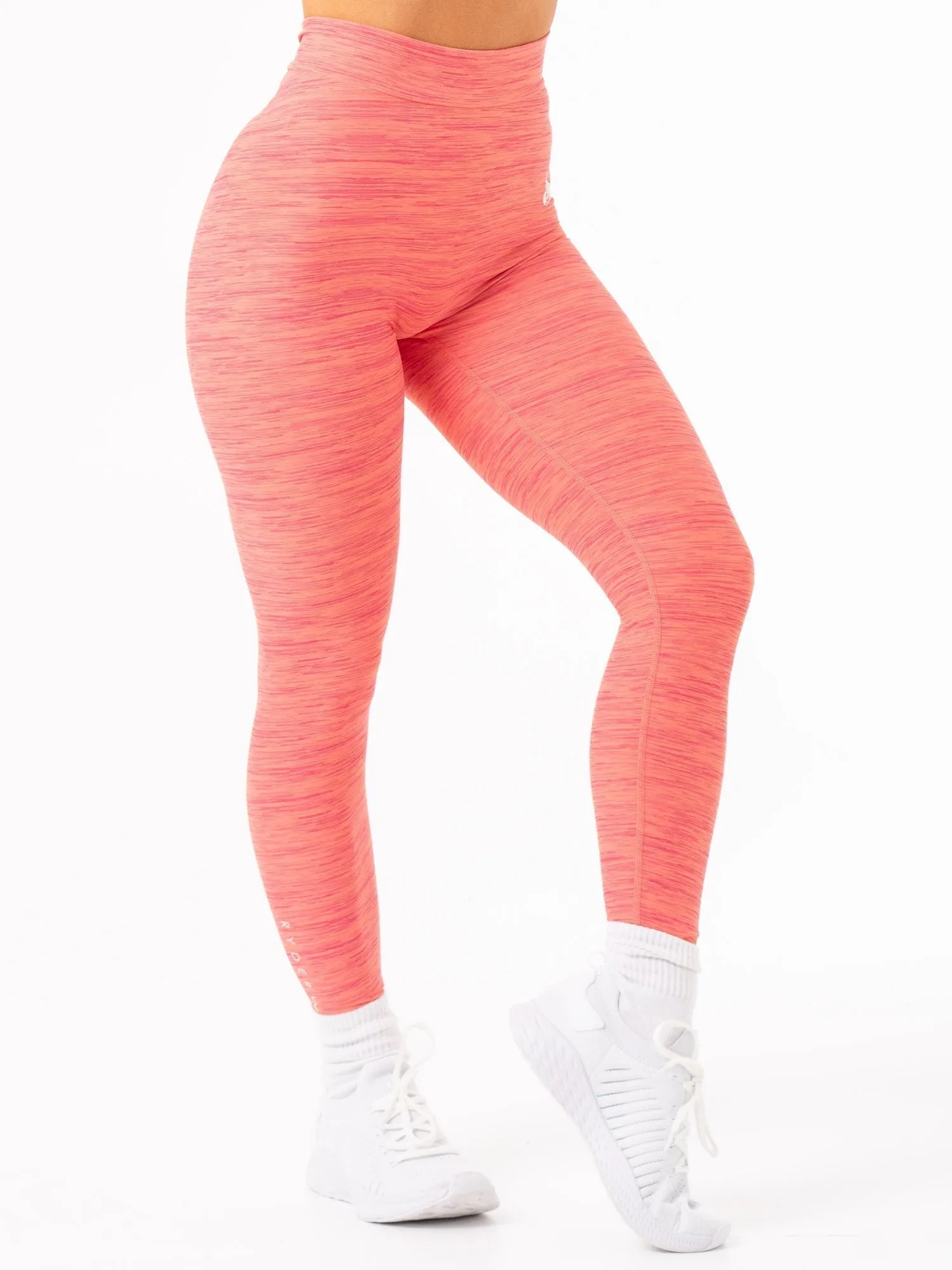 NKD V Scrunch Leggings - Coral Marl