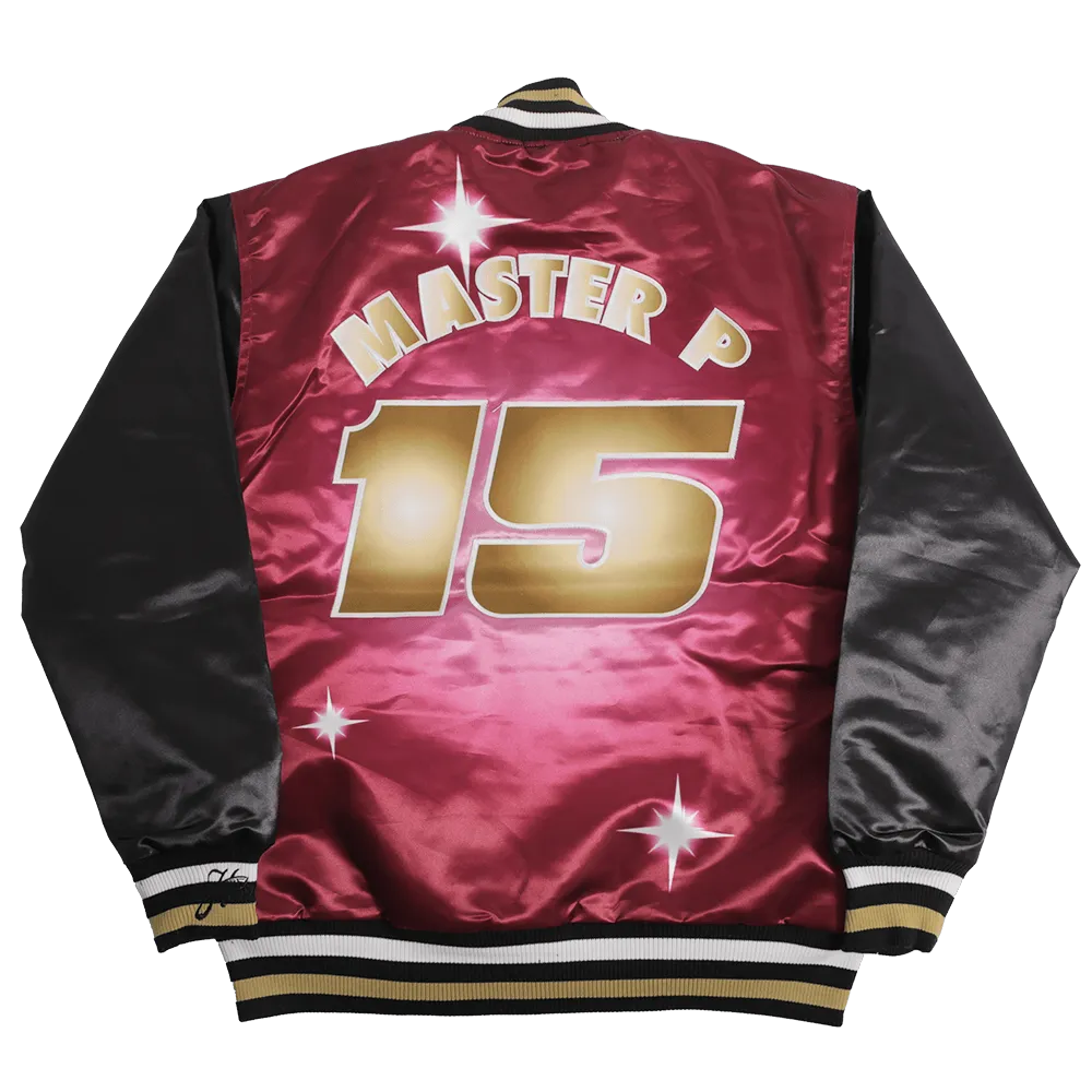 NO LIMIT SATIN JACKET BURGUNDY