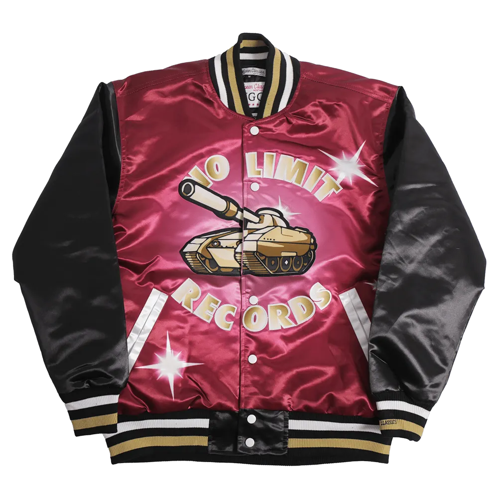 NO LIMIT SATIN JACKET BURGUNDY