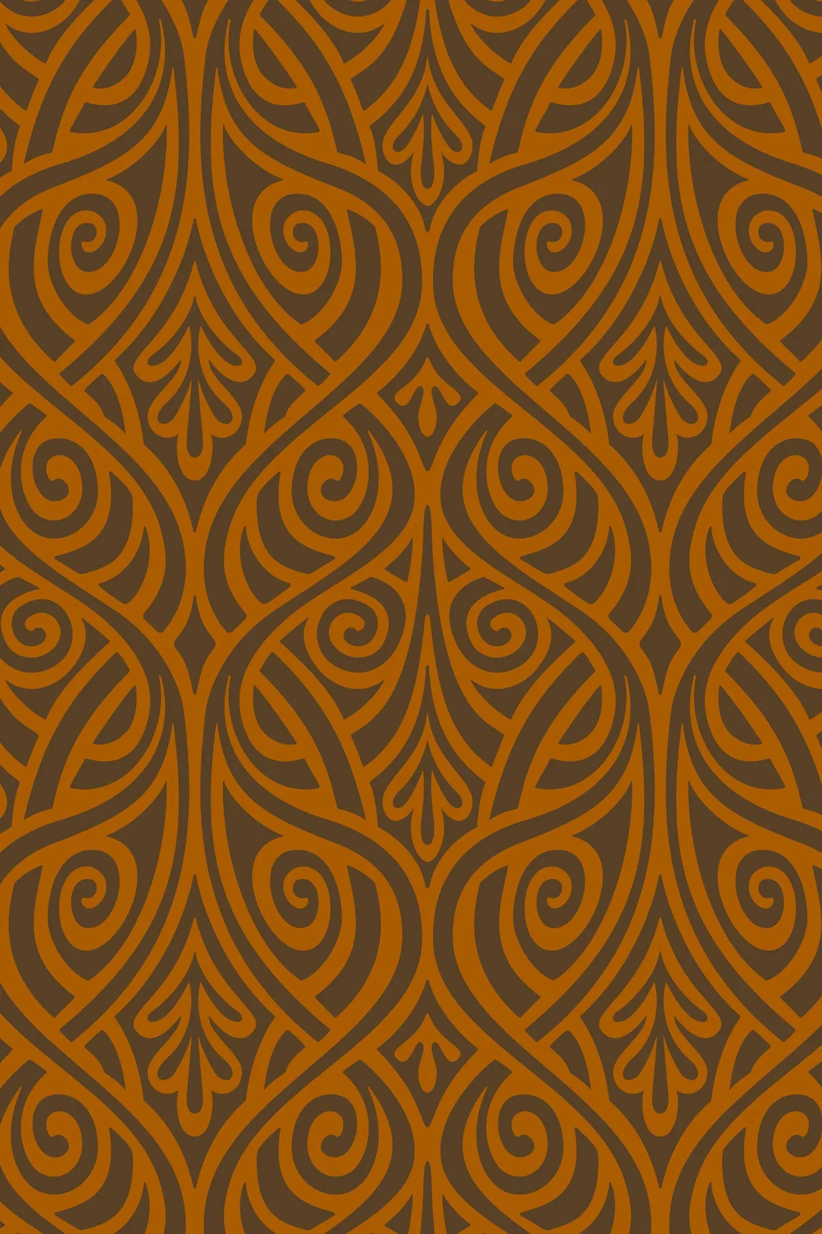 Nouveau Bands Leggings: Orange & Walnut