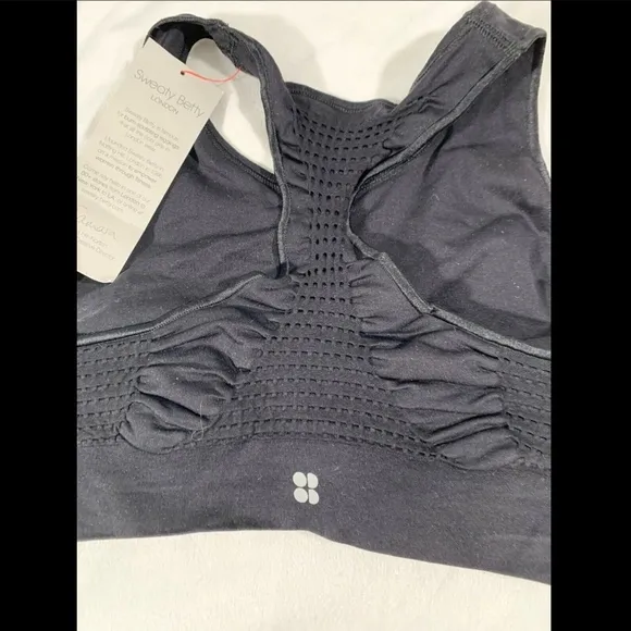 NWT‎ $50 Sweaty Betty Stamina Sports Bra in Black [SZ Medium ]