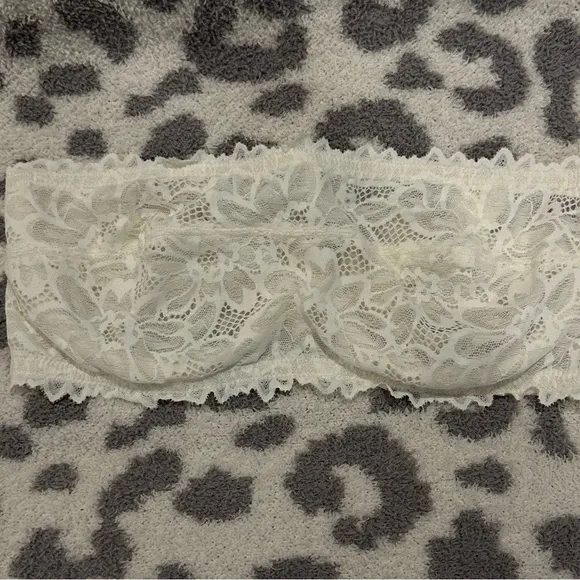 NWT Aerie Lace Wireless Padded Balconette Bra &amp; Strapless Bandeau Size 34D