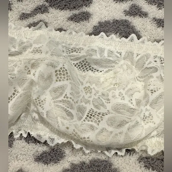 NWT Aerie Lace Wireless Padded Balconette Bra &amp; Strapless Bandeau Size 34D