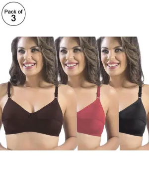 Pack of 3 -  Sonari Loreal Bra - Non Padded Non Wired - Imported Bra - Random Colors