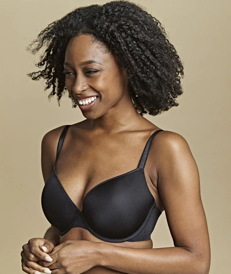 Panache Porcelain Elan Plunge Moulded Underwired T-Shirt Bra - Black