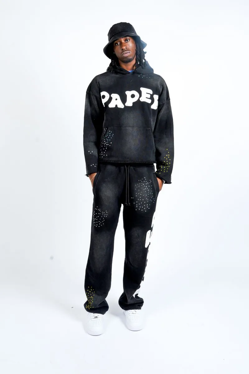 Paper Money PAPER HOODIE & SWEATPANTS (Black)