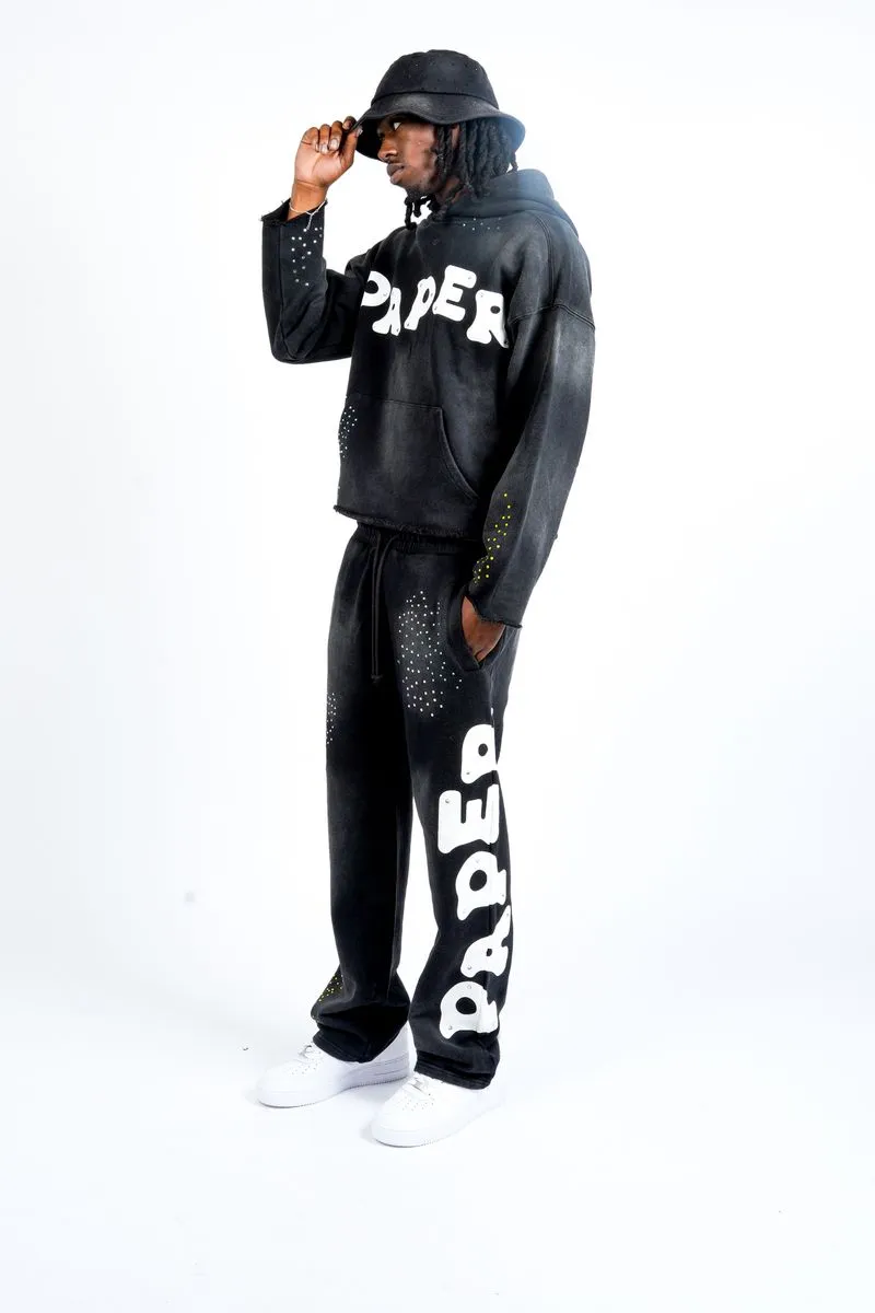 Paper Money PAPER HOODIE & SWEATPANTS (Black)