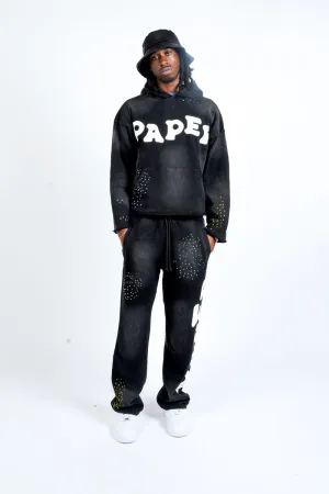 Paper Money PAPER HOODIE & SWEATPANTS (Black)