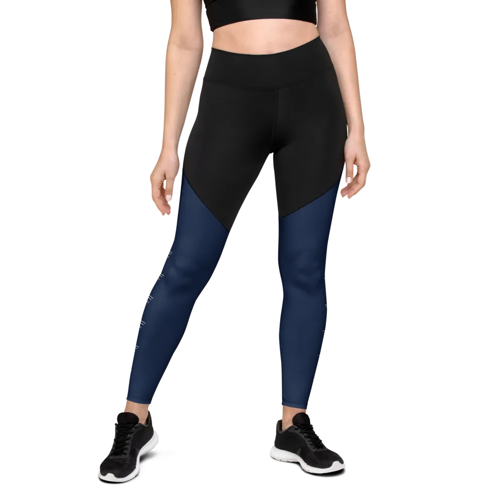 Patriot Women Sports Leggings Black/Navy