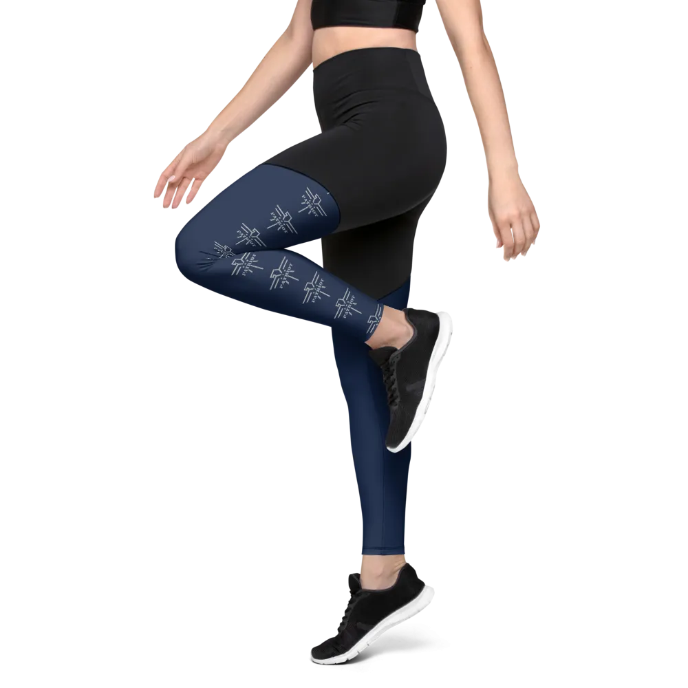 Patriot Women Sports Leggings Black/Navy