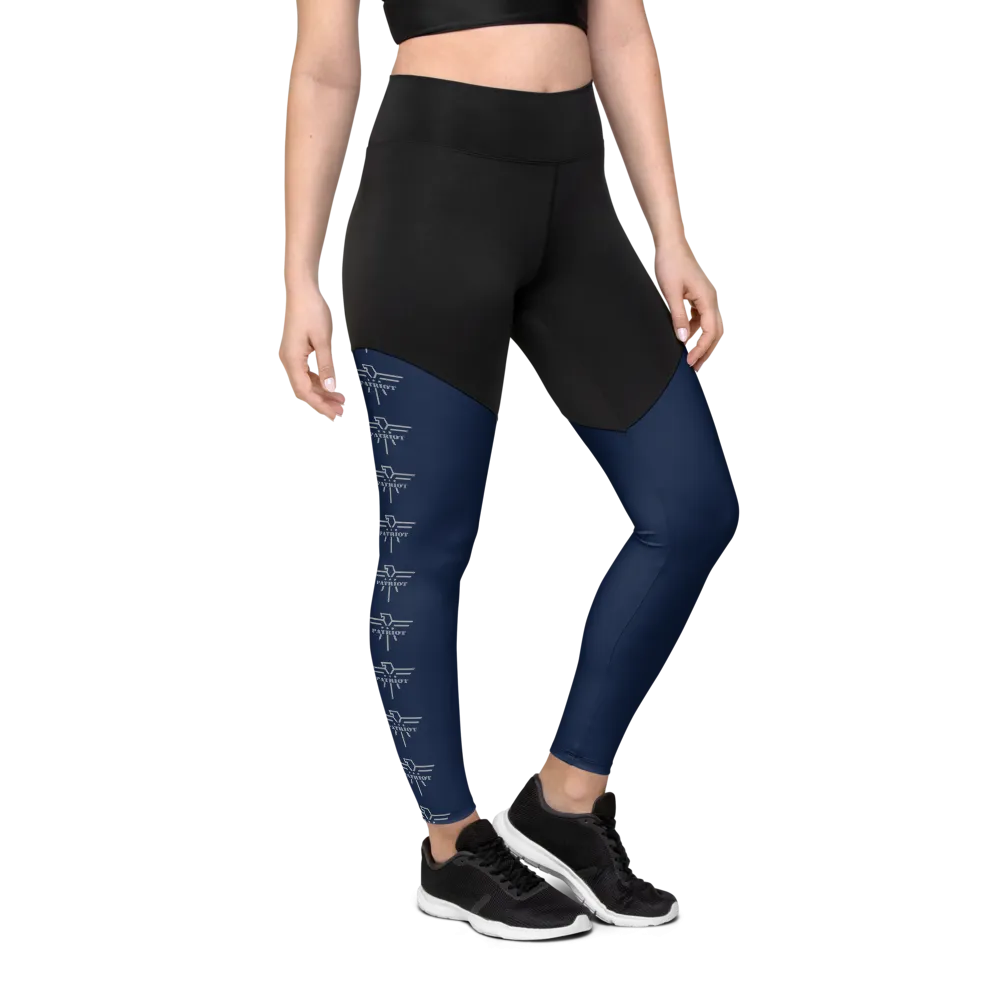 Patriot Women Sports Leggings Black/Navy