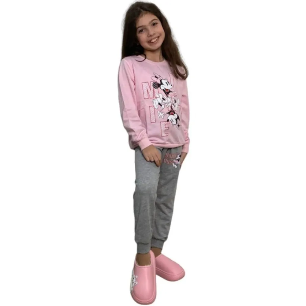 Pink Minnie-Mouse 1 Jogging Set
