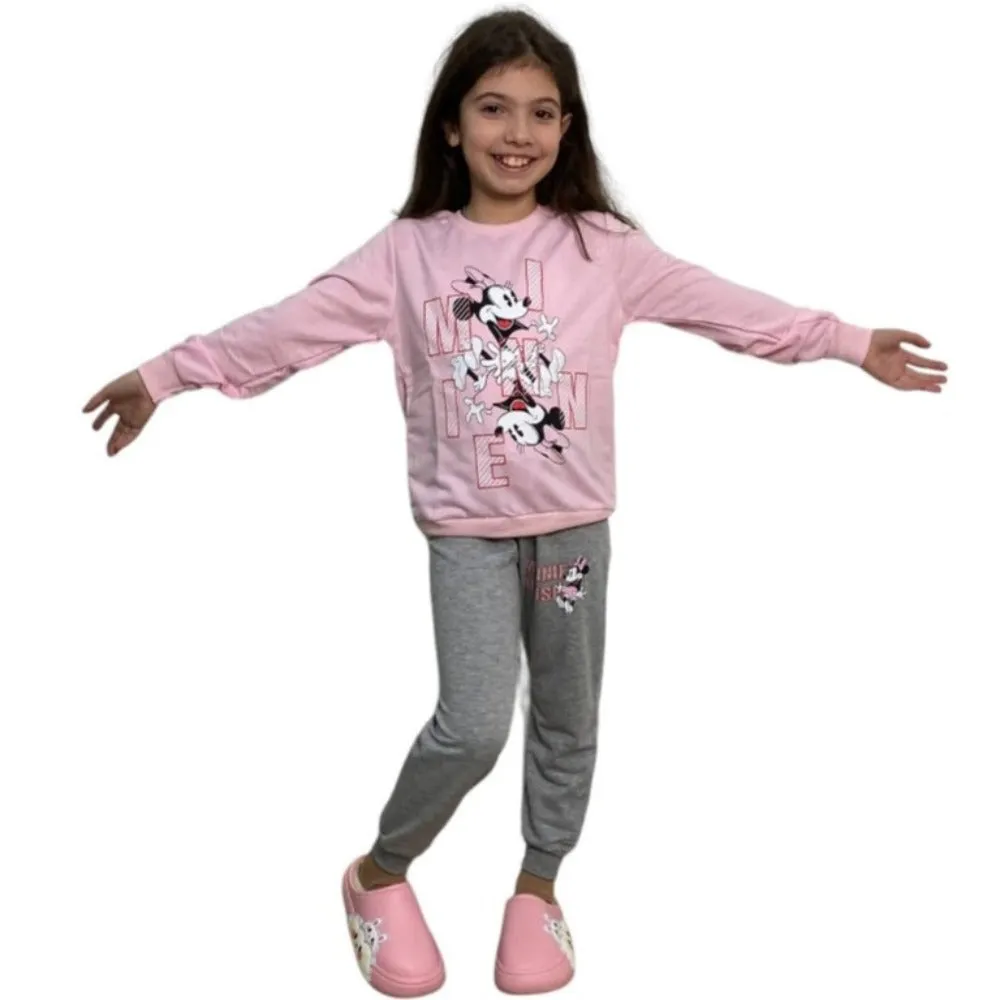 Pink Minnie-Mouse 1 Jogging Set