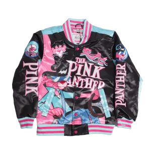 PINK PANTHER YOUTH SATIN JACKET (BLACK)