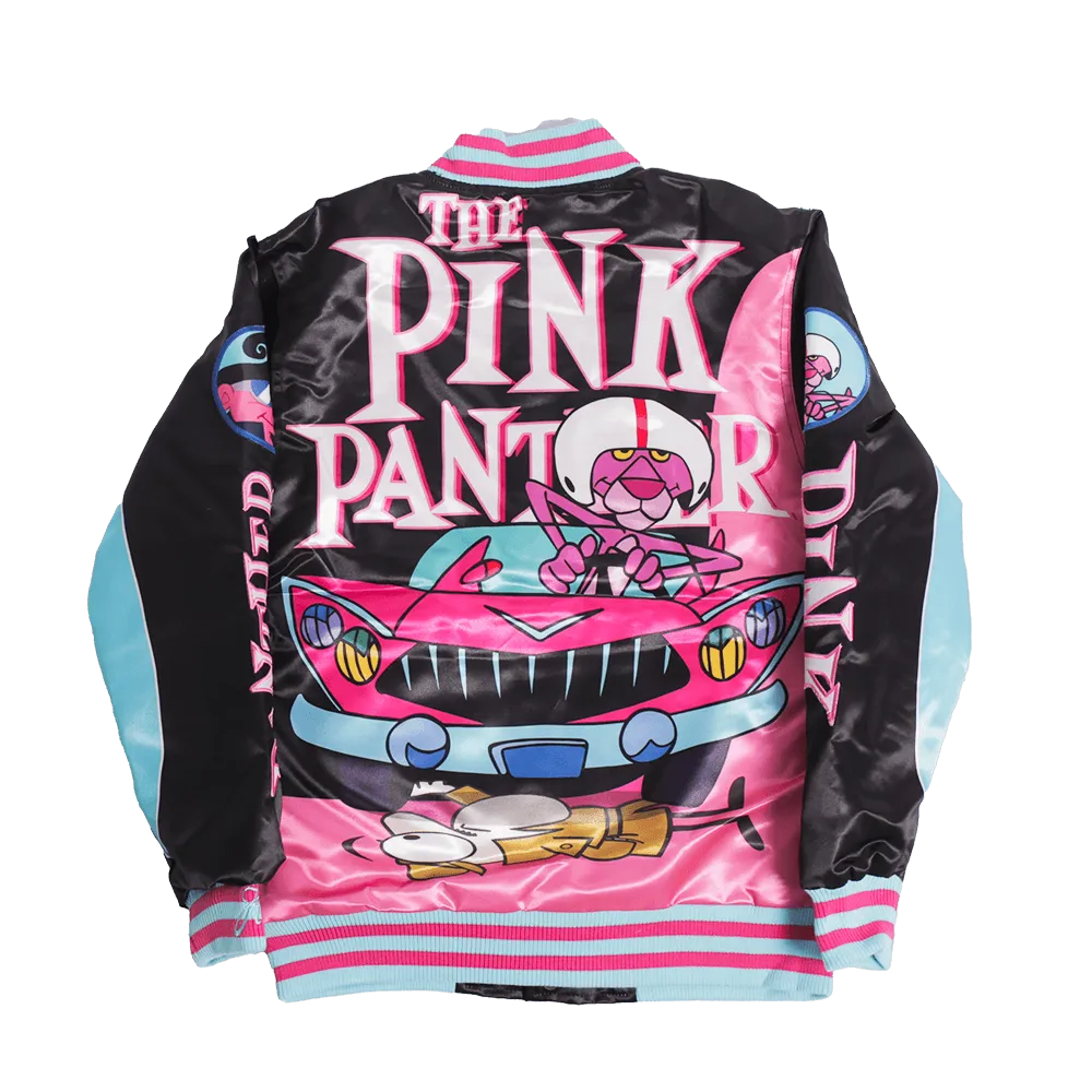 PINK PANTHER YOUTH SATIN JACKET (BLACK)