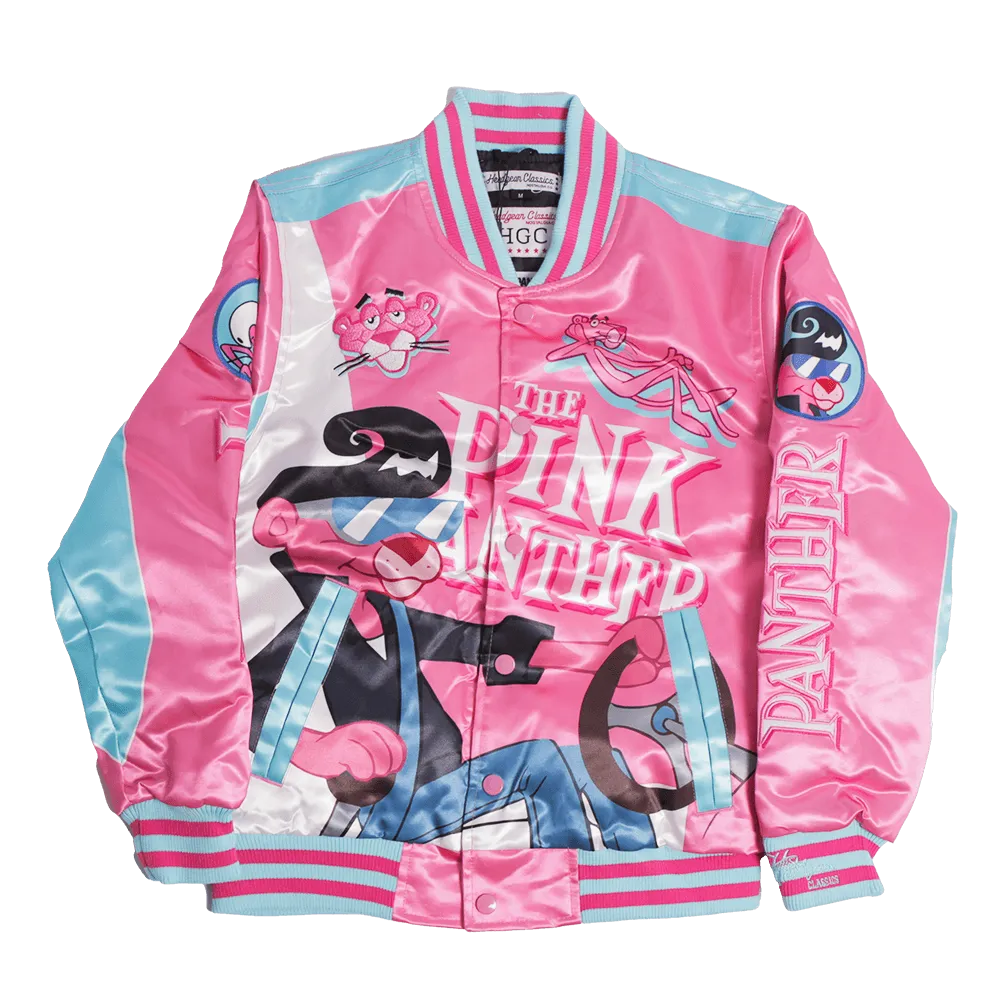 PINK PANTHER YOUTH SATIN JACKET (PINK)