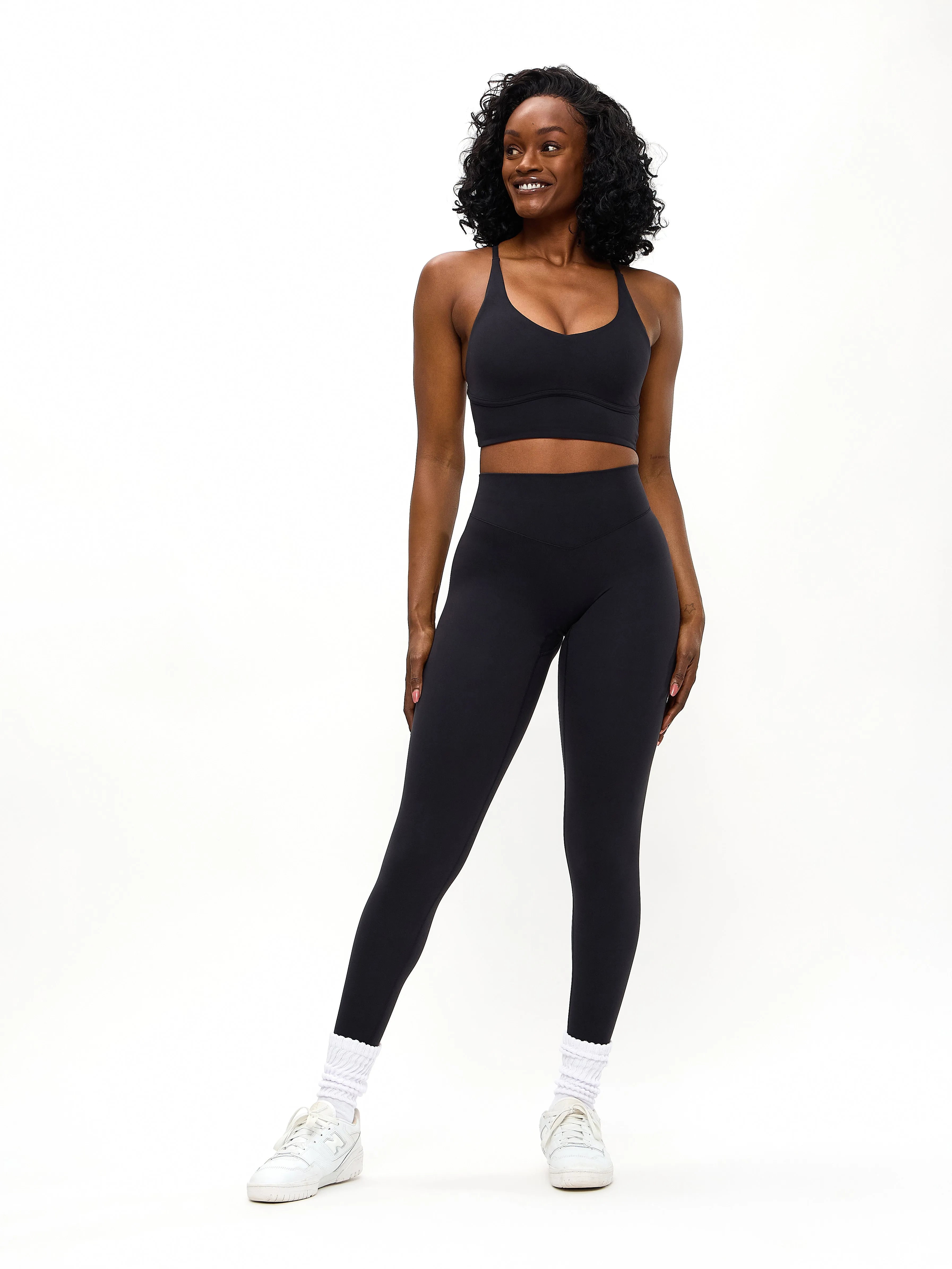 Poshknit V Scrunch Legging - Onyx Black
